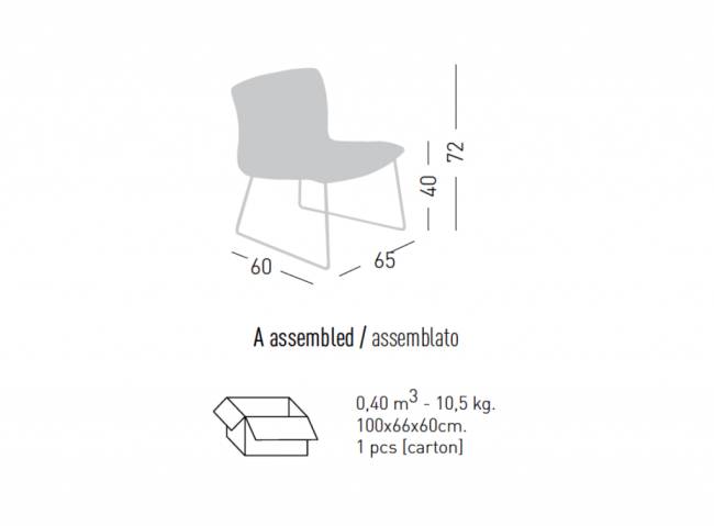 Стул на металлокаркасе с обивкой Slot XL S 650х600х720 мм Стул на металлокаркасе с обивкой Slot XL S 650х600х720 мм