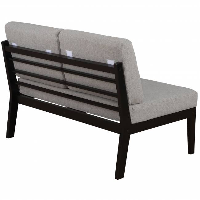 Диван-скамья Массив мягкая ткань серый, каркас венге Диван-скамья Массив мягкая ткань серый, каркас венге