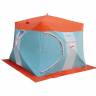 Палатка для зимней рыбалки Митек Нельма Куб-3 Люкс Профи (двухслойная, серебрянка)
