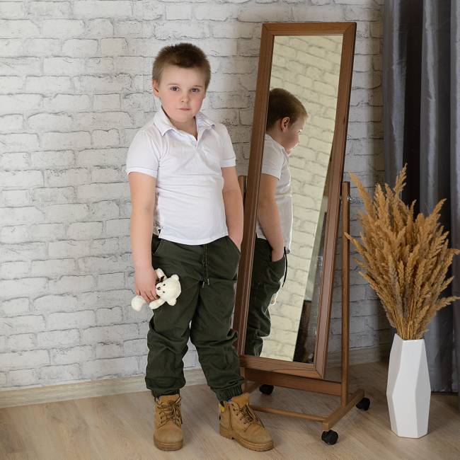 Зеркало напольное BeautyStyle 27 средне-коричневый 135 см х 42,5 см