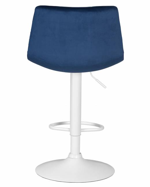 Стул барный DOBRIN TAILOR WHITE, синий велюр (MJ9-117)