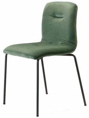 Стул с обивкой Alice Pop антрацит, зеленый 520х510х840 мм