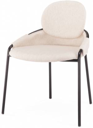 Стул металлический с обивкой Lok черный, бежевый 620х540х750 мм