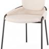 Стул металлический с обивкой Lok черный, бежевый 620х540х750 мм