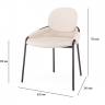 Стул металлический с обивкой Lok черный, бежевый 620х540х750 мм