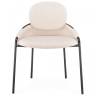 Стул металлический с обивкой Lok черный, бежевый 620х540х750 мм