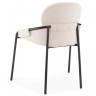 Стул металлический с обивкой Lok черный, бежевый 620х540х750 мм