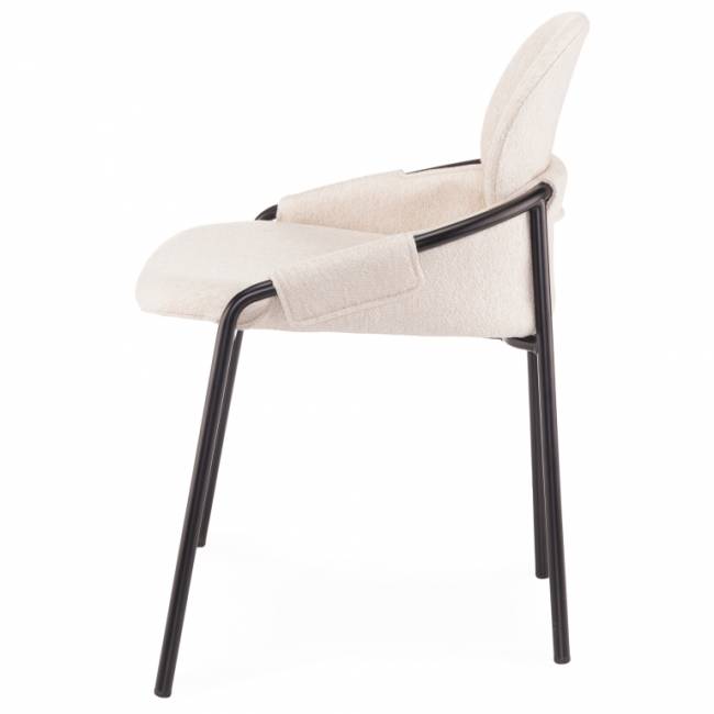 Стул металлический с обивкой Lok черный, бежевый 620х540х750 мм