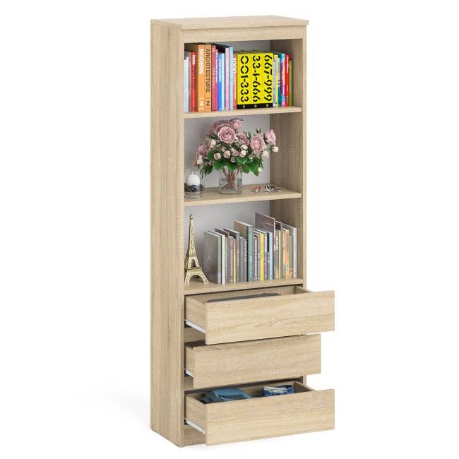 Стеллаж с ящиками Мори МСТ600.3 цвет дуб сонома