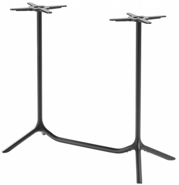 Подстолье металлическое барное двойное Tripe Double черный 1140х540х1090 мм