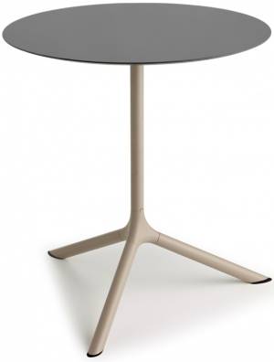 Стол ламинированный обеденный Tripe Maxi тортора, антрацит Ø800х740 мм
