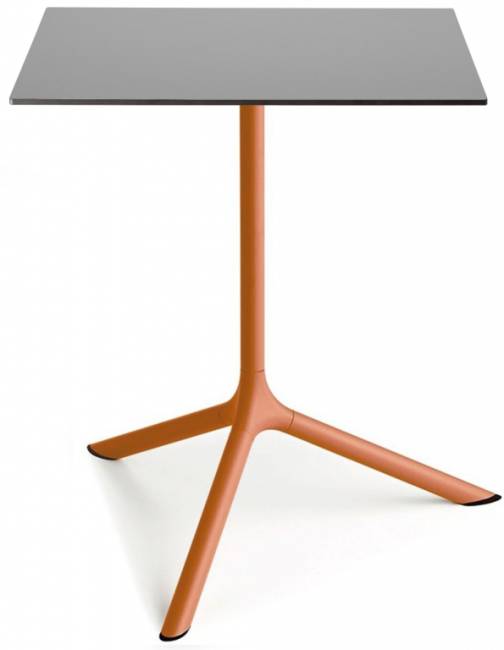 Стол ламинированный обеденный Tripe Maxi терракотовый, светло-серый 700х700х740 мм