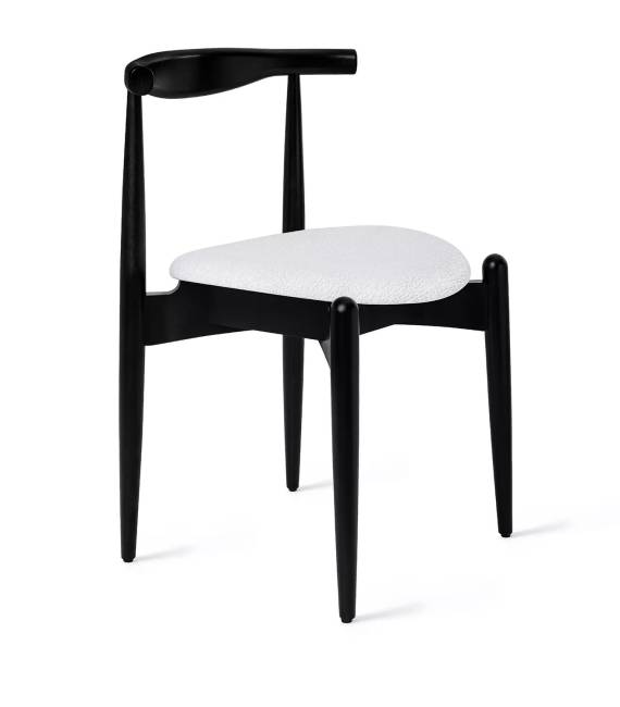 Стул Нобл белый, опора бук черный