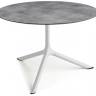 Столик ламинированный кофейный Tripe Maxi белый, цементный Ø800х510 мм