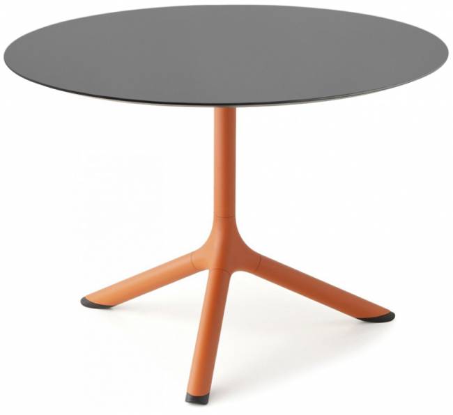 Столик ламинированный кофейный Tripe терракотовый, антрацит Ø700х510 мм Столик ламинированный кофейный Tripe терракотовый, антрацит Ø700х510 мм