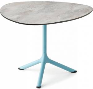 Столик ламинированный кофейный Tripe голубой, каменный 640х640х510 мм