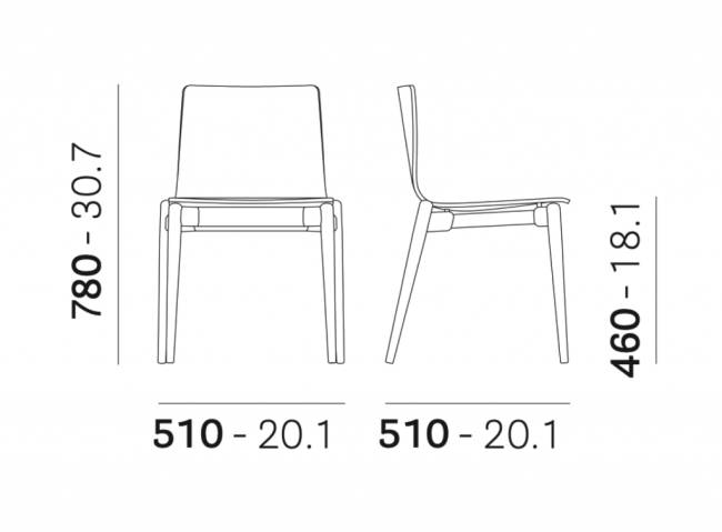 Стул деревянный с обивкой Malmo беленый ясень, хаки 510х510х780 мм Стул деревянный с обивкой Malmo беленый ясень, хаки 510х510х780 мм