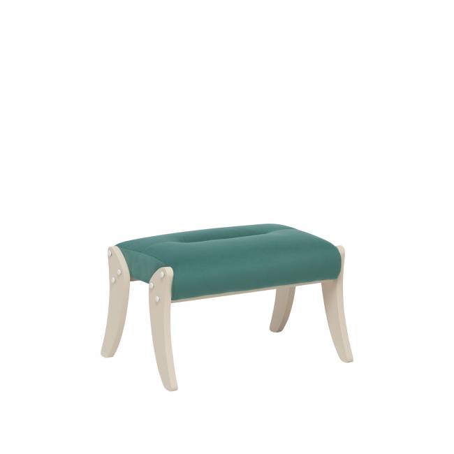 Пуф Leset Дэми Слоновая кость V43 зелёный