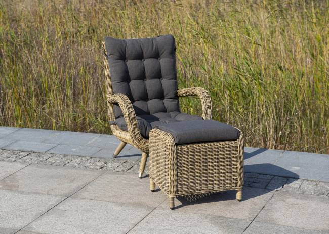 "Толедо" пуф плетеный, цвет соломенный