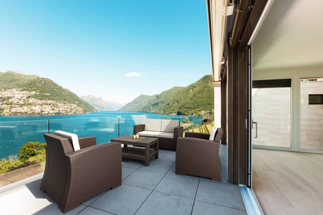 Комплект пластиковой плетеной мебели Monaco Lounge Set коричневый