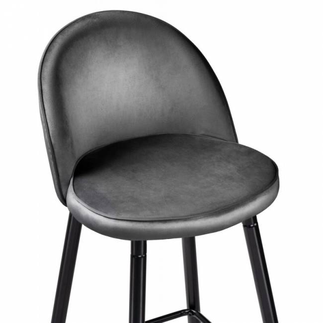 Барный стул Dodo 1 dark grey with edging / black