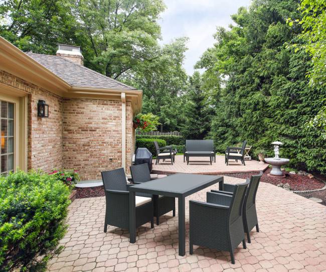 Кресло пластиковое плетеное с подушкой California антрацит 590х630х900 мм