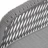 "Канны" правый модуль плетеный из роупа, каркас алюминий белый шагрень, роуп светло-серый круглый, ткань светло-серая "Канны" правый модуль плетеный из роупа, каркас алюминий белый шагрень, роуп светло-серый круглый, ткань светло-серая