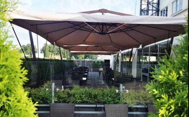 Зонт на двойной опоре 6.0 х 6.0