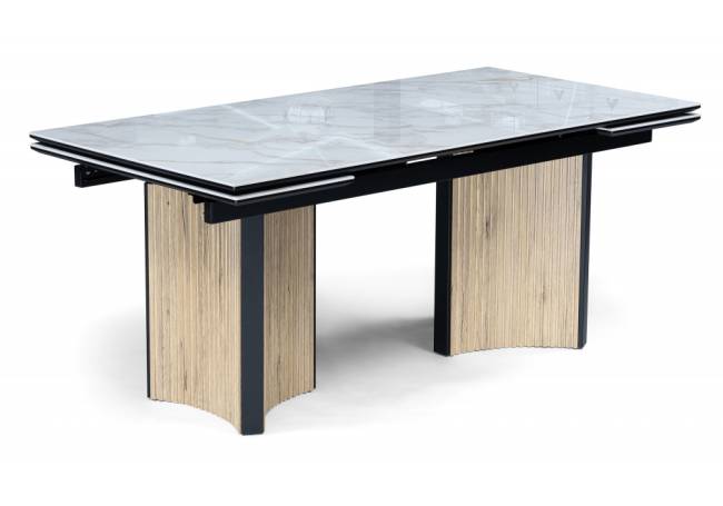 Саливан 180x90 черный кварц / дуб монтана