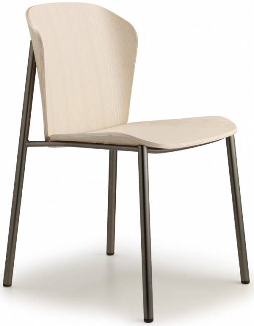 Стул деревянный Finn Metal Wood черный матовый никель, белый ясень 480х530х780 мм Стул деревянный Finn Metal Wood черный матовый никель, белый ясень 480х530х780 мм