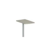 WN.104.OL.R / Приставка боковая малая 500х856х750, правая / цвет: дуб светлый, опора табулярная серебрянный металлик