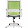 Кресло офисное / Бит LB / белый пластик / зеленая сетка / темно серая ткань