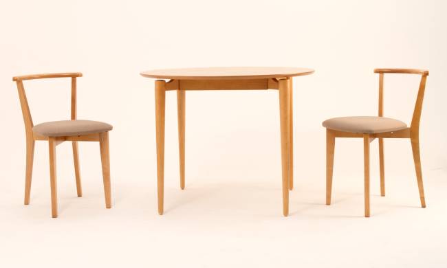 Стол Pawook К 100 натур со стульями Франк ПМ натур/бежевая рогожка