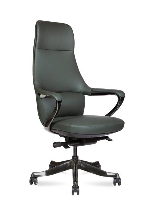 Кресло офисное / Titanium / серо-зеленая кожа Кресло офисное / Titanium / серо-зеленая кожа