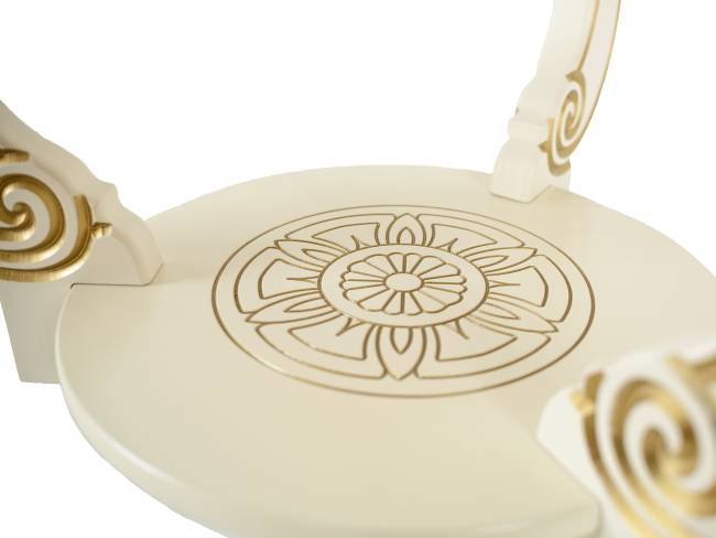 Стол журнальный Грация (С) слоновая кость/золото