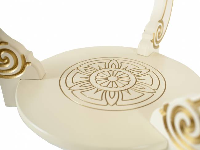 Стол журнальный Грация (С) слоновая кость/золото