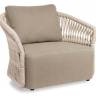 Лаунж-кресло плетеное мягкое Method белый, бежевый 1030х895х740 мм