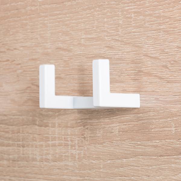 Обувница 13.58 с вешалкой для одежды Куба цвет дуб сонома/белый премиум