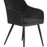 Набор 2 шт Стул обеденный DOBRIN ROBERT, черные матовые ножки, велюр V108-77 Чёрный