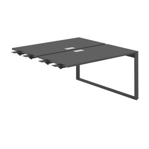 AG.153.AN.L.72.AN  / Рабочая станция комбо 1600х1238х750  / профиль О-образный: 70х20 антрацит; лючок: серебро; столешница: антрацит