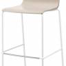 Стул барный пластиковый Alice Barstool лен, тортора 490х510х1140 мм