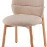 Стул деревянный с обивкой Meiko натуральный, бежевый 480х550х800 мм