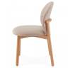 Стул деревянный с обивкой Meiko натуральный, бежевый 480х550х800 мм