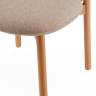 Стул деревянный с обивкой Meiko натуральный, бежевый 480х550х800 мм