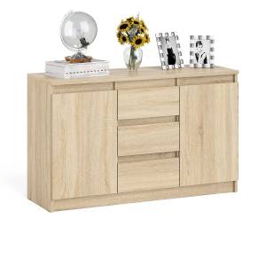 Комод-тумба три ящика и две дверки Мори МК1200.3 цвет дуб сонома