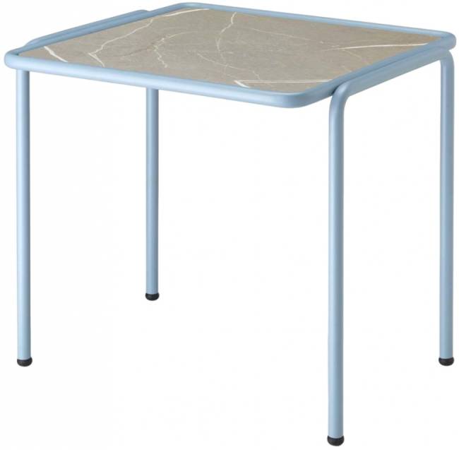 Столик кофейный металлический Dress Code голубой, камень 450х410х400 мм Столик кофейный металлический Dress Code голубой, камень 450х410х400 мм