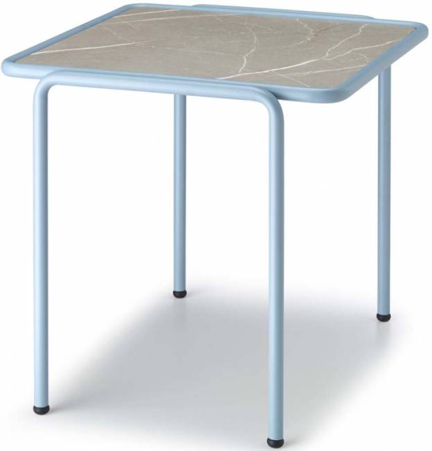 Столик кофейный металлический Dress Code голубой, камень 450х410х400 мм Столик кофейный металлический Dress Code голубой, камень 450х410х400 мм