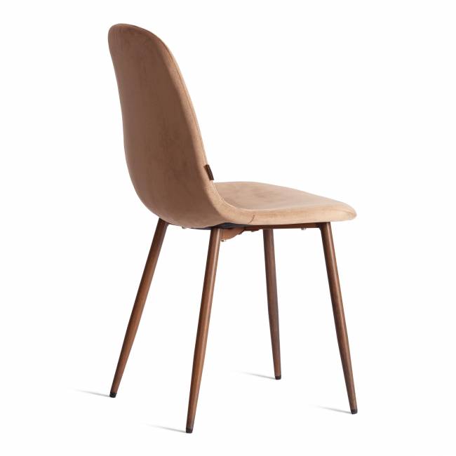 Стул BREEZE (mod. JSC-58) Велюр/металл , 44 х 53 х 86 см, Dark brown (темно-коричневый) HLR11/ орех (Комплект из 4 шт.) коричневый Велюр/металл