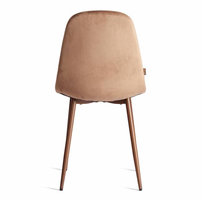 Стул BREEZE (mod. JSC-58) Велюр/металл , 44 х 53 х 86 см, Dark brown (темно-коричневый) HLR11/ орех (Комплект из 4 шт.) коричневый Велюр/металл