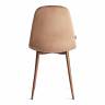 Стул BREEZE (mod. JSC-58) Велюр/металл , 44 х 53 х 86 см, Dark brown (темно-коричневый) HLR11/ орех (Комплект из 4 шт.) коричневый Велюр/металл